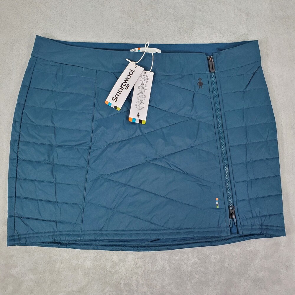 SmartWool Smartloft Zip Skirt Womens XL Regular Fit Twilight Blue Merino Wool